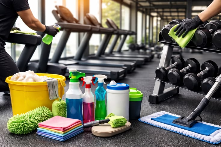 Gym equipment sanitizing and cleaning service