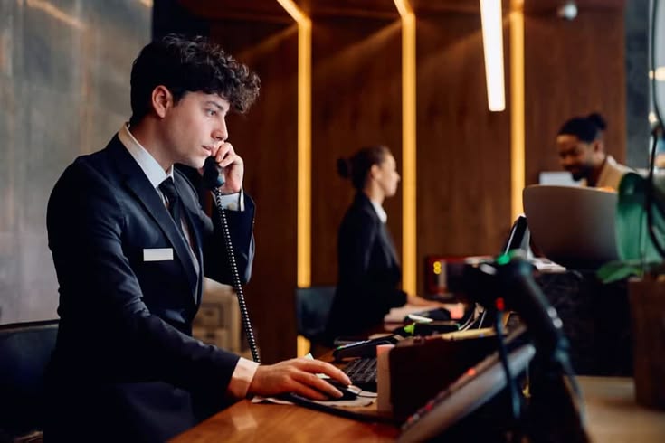 Office operations staff - tea boy, office boy and receptionist